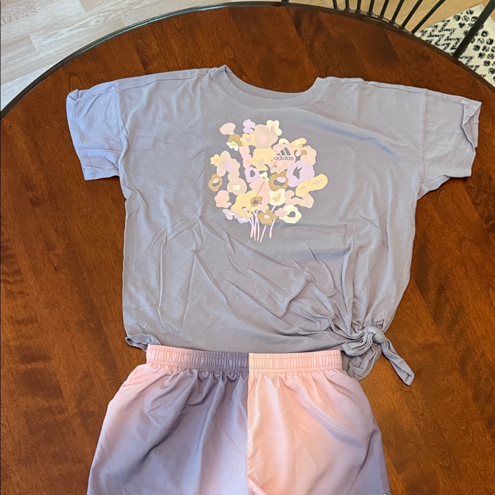 adidas Kids Matching Set in Purple and Pink